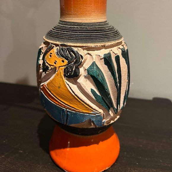 Mid 20th Century Fratelli Fanciullacci Vase With Images of Two Women - Picture 2 of 6